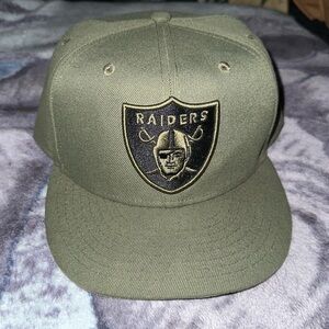 Raiders Olive Green New Era SnapBack